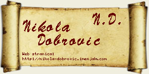 Nikola Dobrović vizit kartica